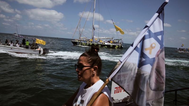 Hostage families sail toward Gaza calling for Israel to end the war