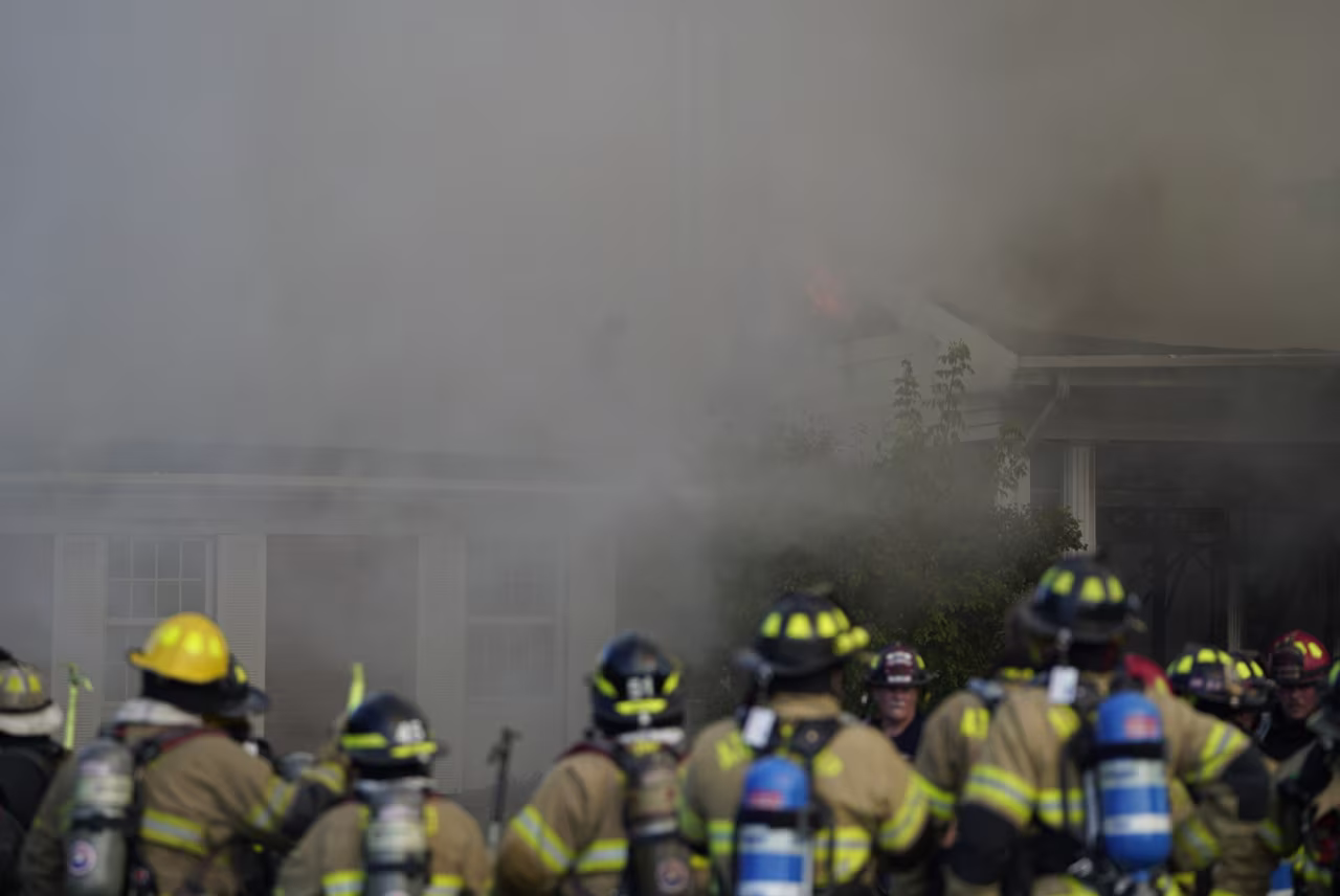 Emergency responders work the scene outside The Church of Jesus Christ of Latter-day Saints.