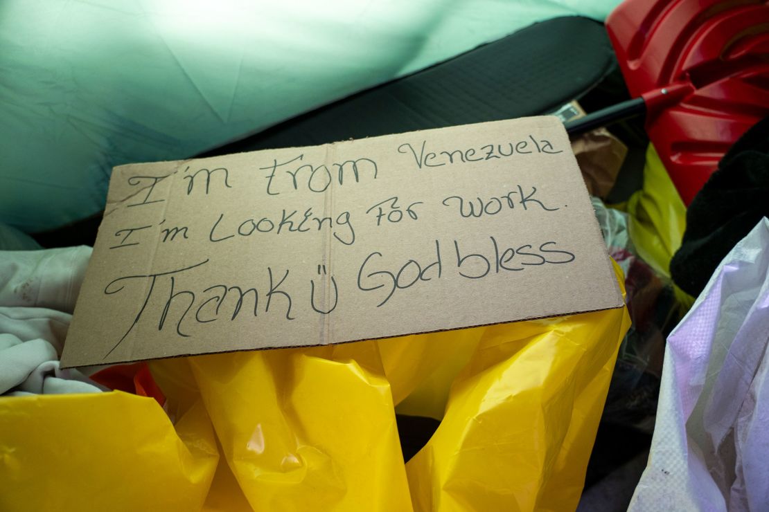 Without the work authorization granted to earlier arrivals, some migrants from Venezuela are trying to get day jobs for cash. 