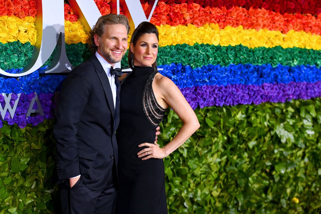 Sebastian Arcelus and Stephanie J. Block (right), pictured at the Tony Awards in 2019, met during the first national tour of "Wicked."