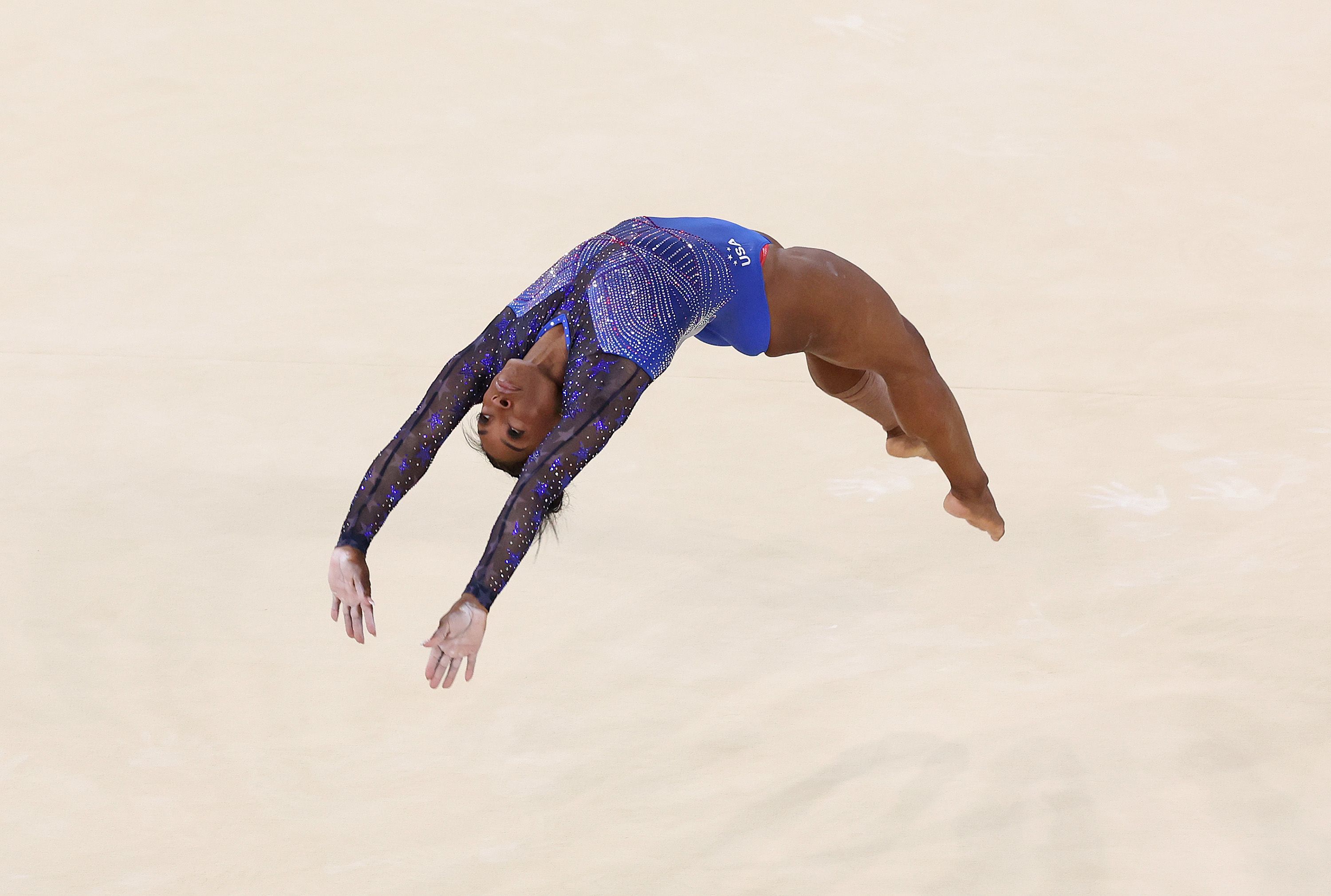 Biles scored a 15.066 in the floor exercise, a full point better than Andrade.