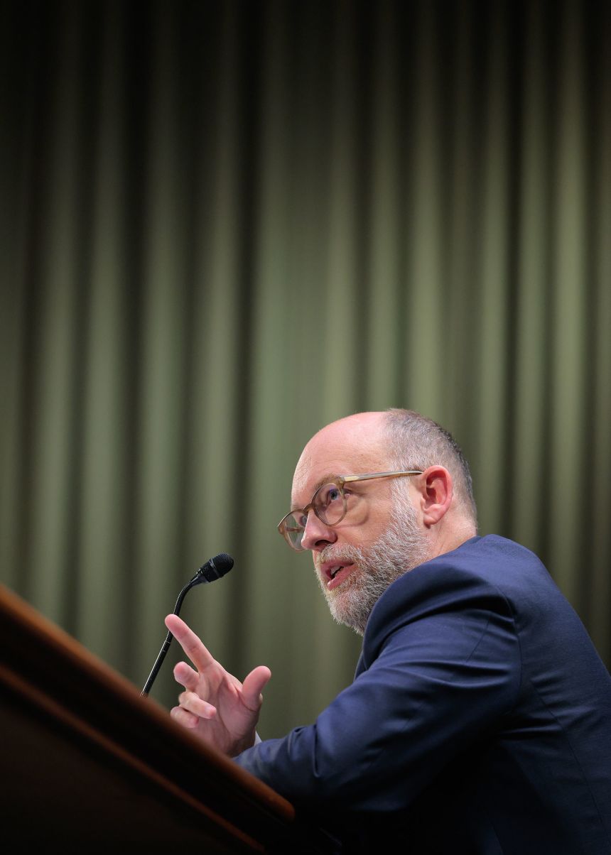 White House Office of Management and Budget Director Russell Vought testifies before the Senate Appropriations Committee in June.