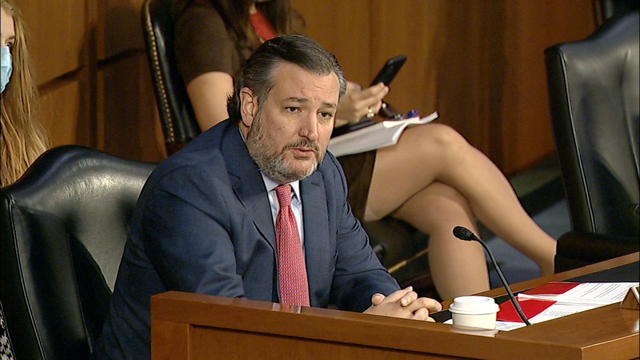 Texas Senator Ted Cruz speaks during a hearing on gun violence in Washington, DC, on March 23.