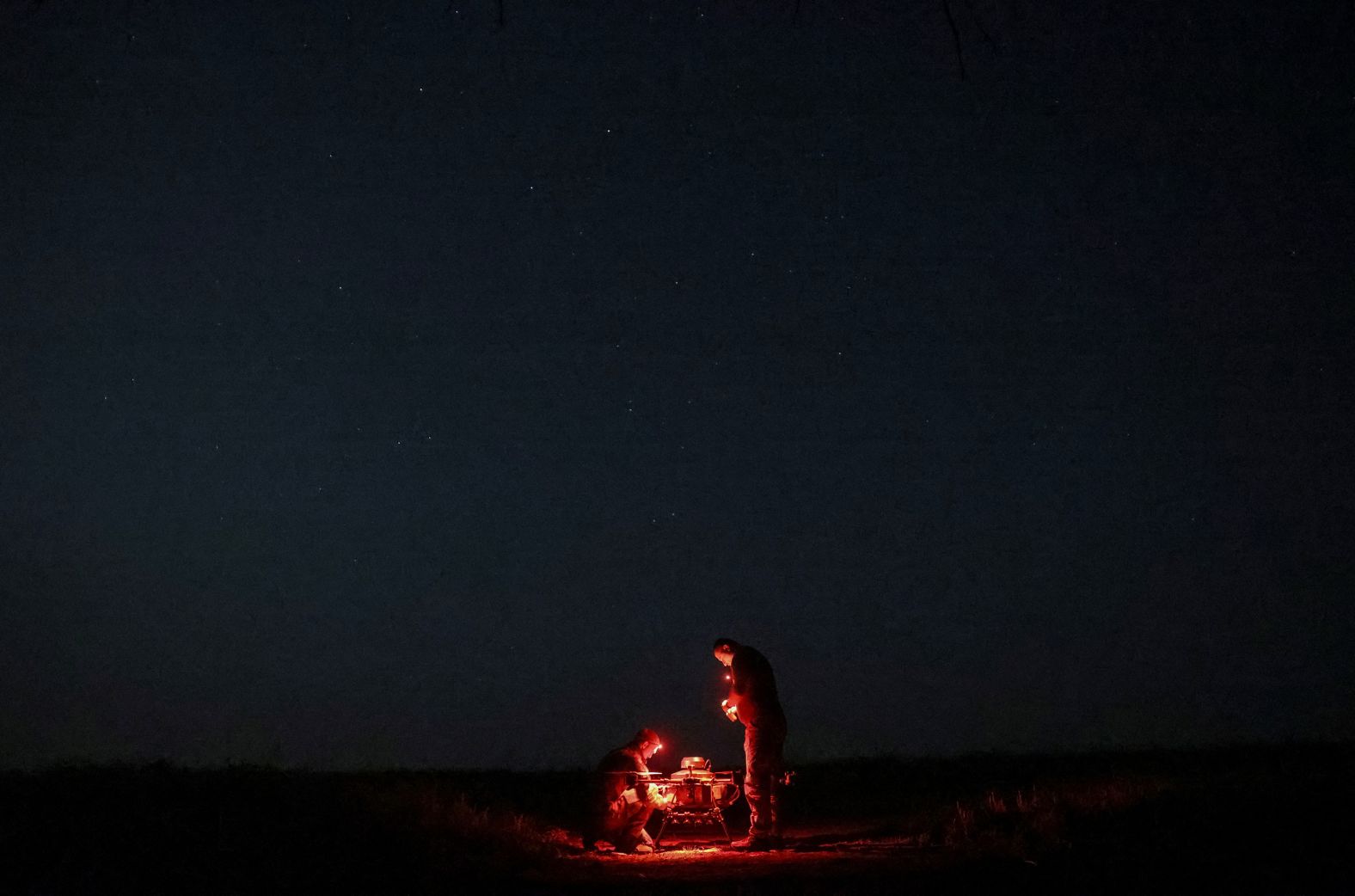 Ukrainian service members prepare a combat drone near the eastern city of Kupiansk on Friday, June 6. The city is on the front lines of Ukraine’s fight with Russia, which invaded Ukraine in 2022.