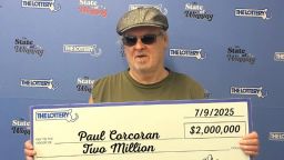 Paul Corcoran won the lottery with two Powerball tickets.