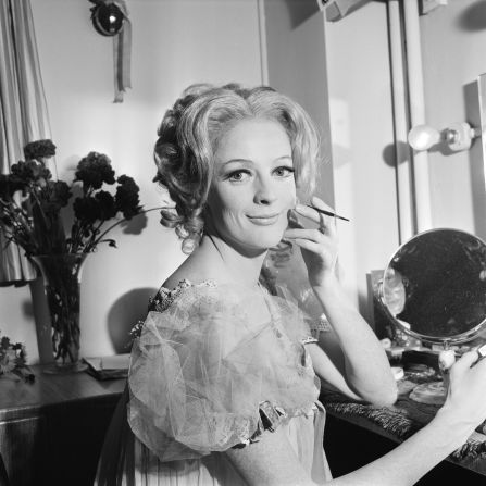 Smith sits in her dressing room for a production of Shakespeare's "Much Ado about Nothing" at The Old Vic in London in 1967.