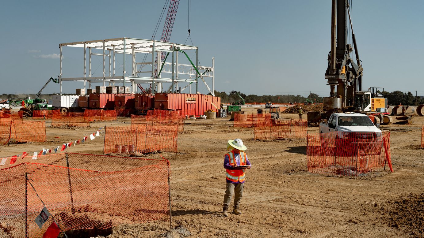 The Ford Motor Co. and SK Innovation Co. electric vehicle and battery manufacturing complex under construction near Stanton, Tennessee in 2022.
