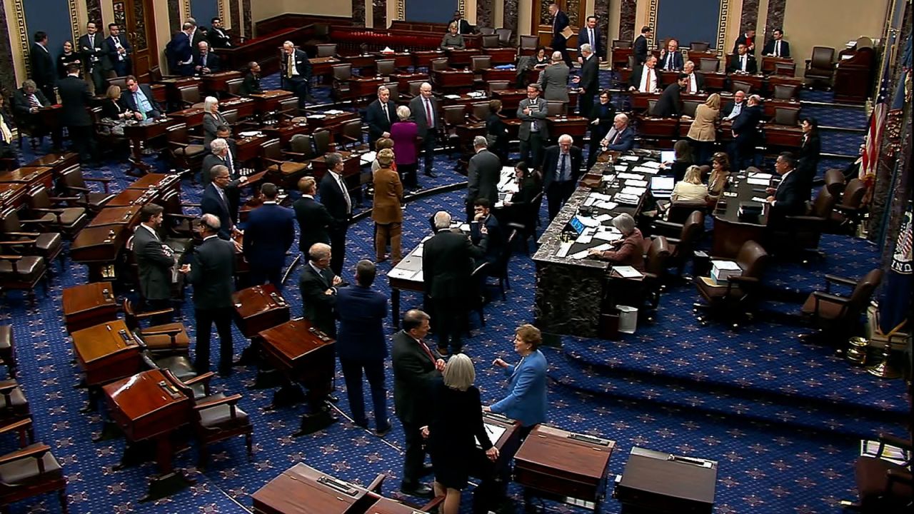 A view of the Senate floor as voting takes place on Wednesday, November 15.