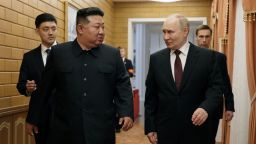 Russia's President Vladimir Putin meets with North Korea's leader Kim Jong Un upon his arrival in Pyongyang, North Korea June 19, 2024. Sputnik/Gavriil Grigorov/Pool via REUTERS ATTENTION EDITORS - THIS IMAGE WAS PROVIDED BY A THIRD PARTY.