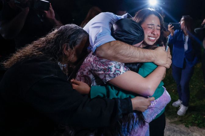 Ximena Arias-Cristobal returns home to her family on Thursday, May 22, after spending two weeks in a US Immigration and Customs Enforcement (ICE) detention center in Stewart County, Georgia. The 19-year-old college student was wrongfully pulled over for a traffic violation, and <a  target="_top" href="/newspapers?url=https://www.daltonga.gov/police/page/charges-against-ximena-arias-cristobal-dropped" target="_blank">charges against her were dropped</a>. But she was detained by ICE after it was found that she was an undocumented immigrant. She was released on bond, but she still faces possible deportation, <a  target="_top" href="/newspapers?url=https://www.ajc.com/news/2025/05/dalton-officer-who-arrested-college-student-later-detained-by-ice-resigns/" target="_blank">according to the Atlanta Journal-Constitution</a>.