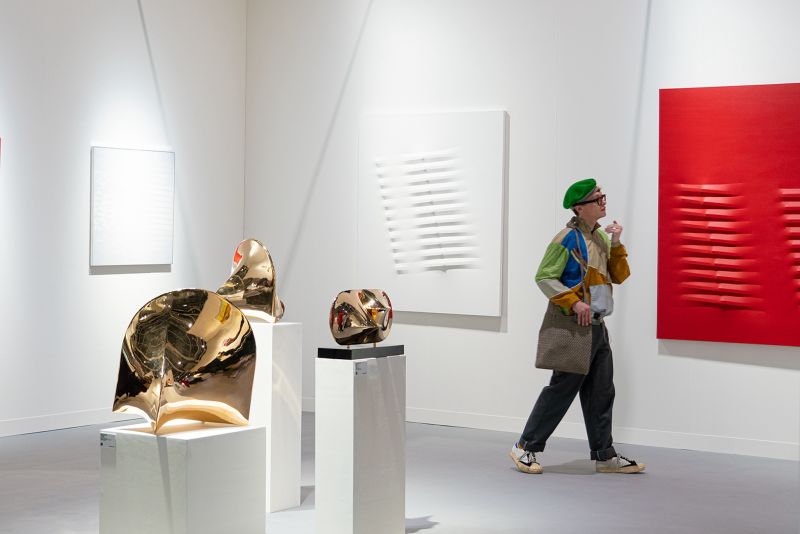 A visitor attends the Art Basel Hong Kong 2024 on March 27, 2024 in Hong Kong, China.