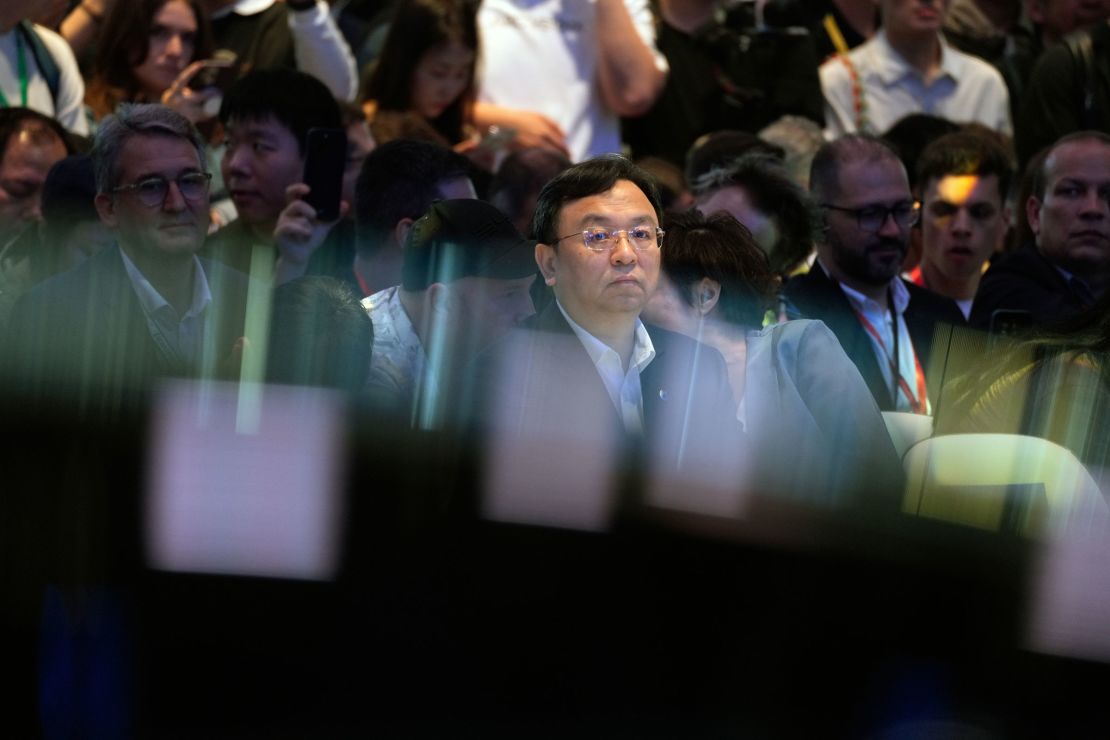 BYD CEO Wang Chuanfu attends the Shanghai auto show on April 23.