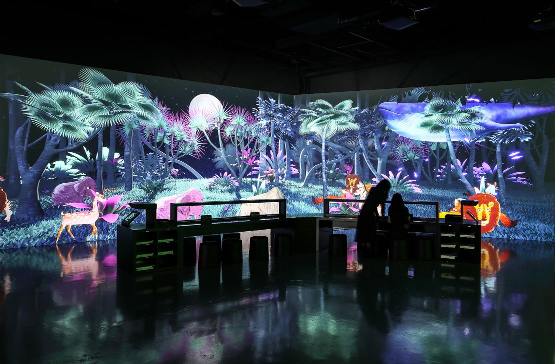 The Live Sketchbook brings jungle animals to life in an interactive exhibit.