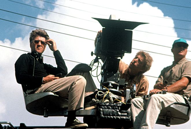 Lynch works on the "Wild at Heart" set in 1990.