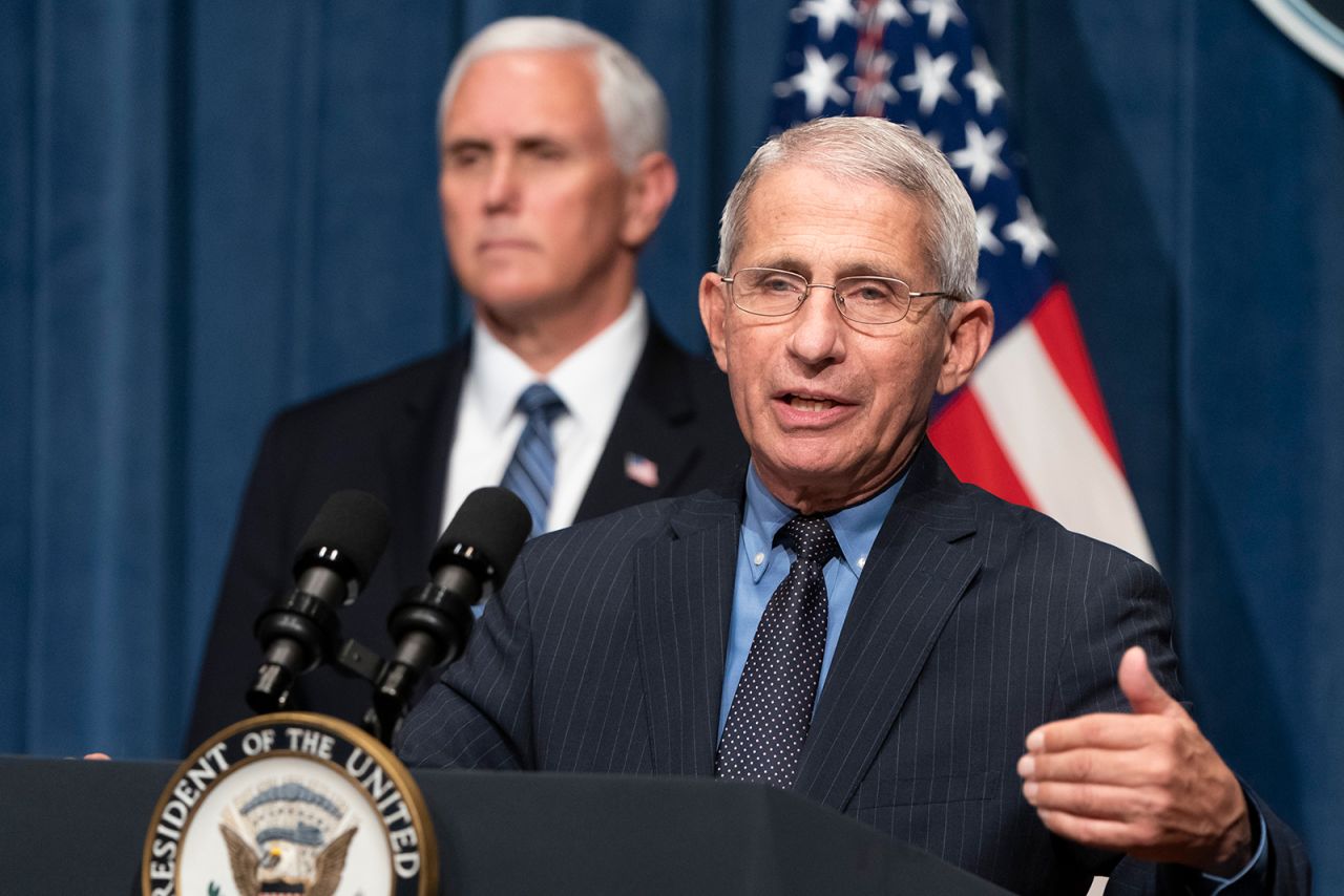 Dr. Anthony Fauci speaks at the White House coronavirus task force briefing at the Department of Health and Human Services in Washington, DC on June 26.