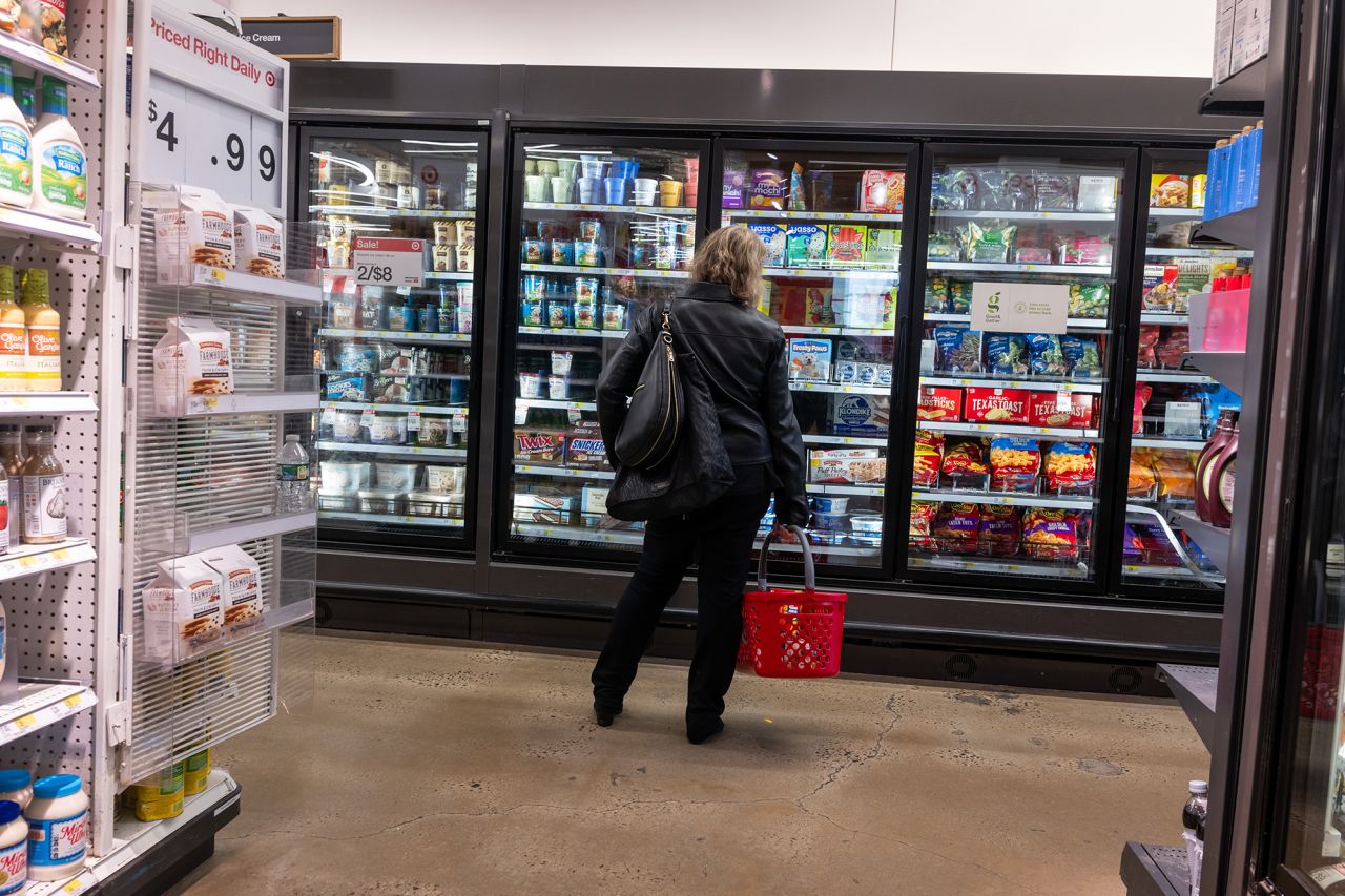 People shop at a Target store in Manhattan on March 5 in New York City. 