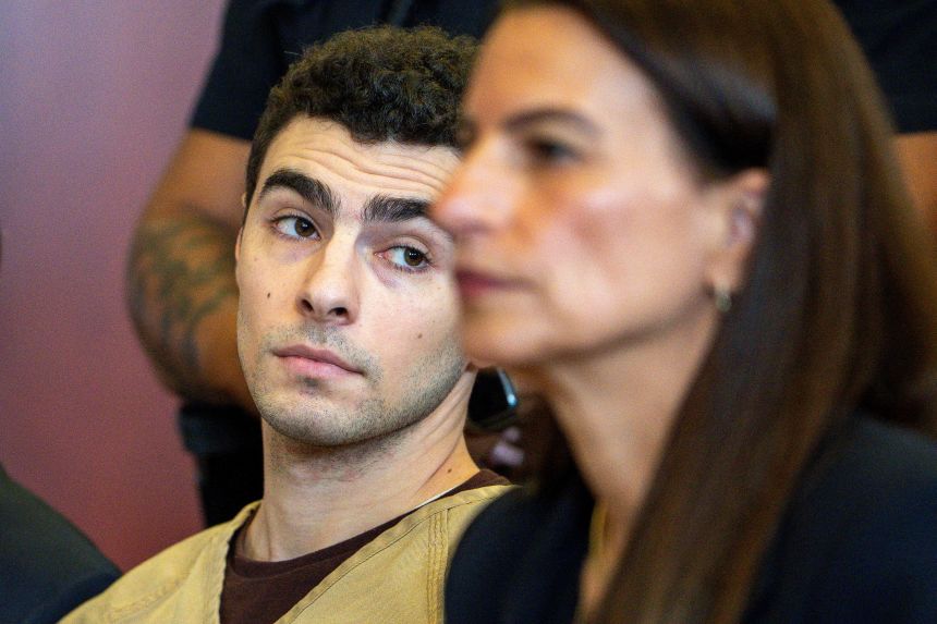 Luigi Mangione, the suspect in the killing of UnitedHealthcare CEO Brian Thompson, appears at Manhattan Supreme Court in New York on Wednesday.