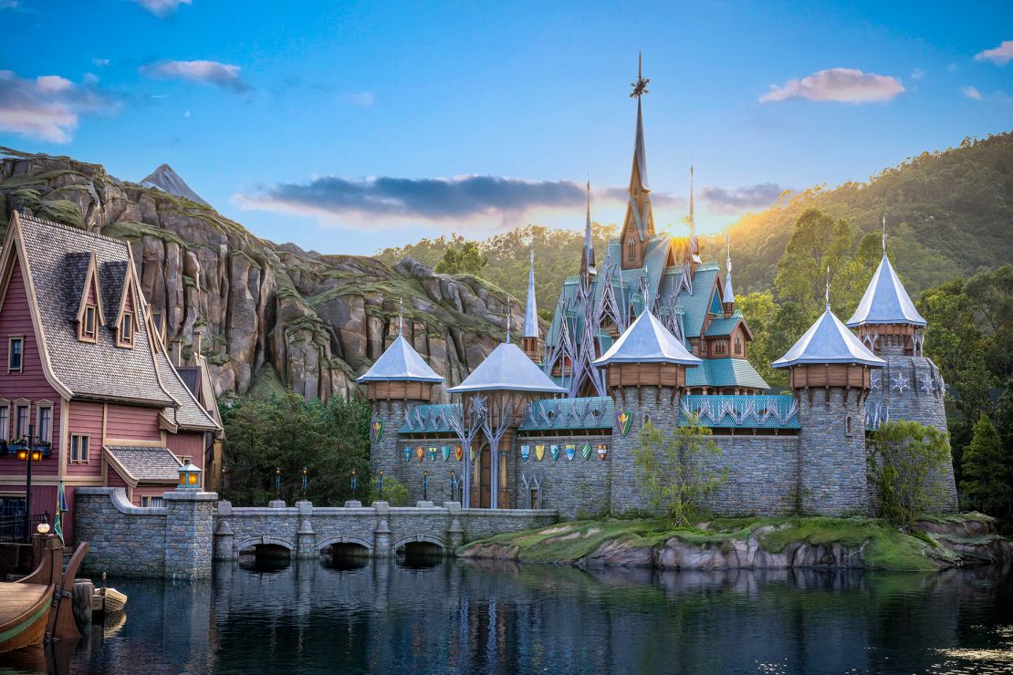 Hong Kong Disneyland's World of Frozen includes a recreation of the Arendelle Palace and other key elements from the beloved film franchise.
