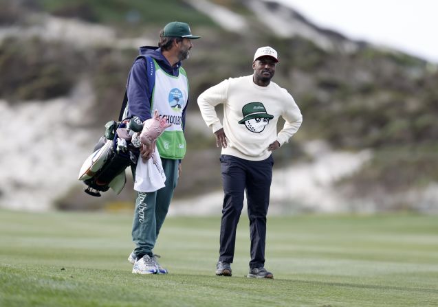 At the 2023 Pebble Beach Pro-Am in California, Stephen caddied for ScHoolboy Q, the golf-mad rapper who sported the brand while playing.