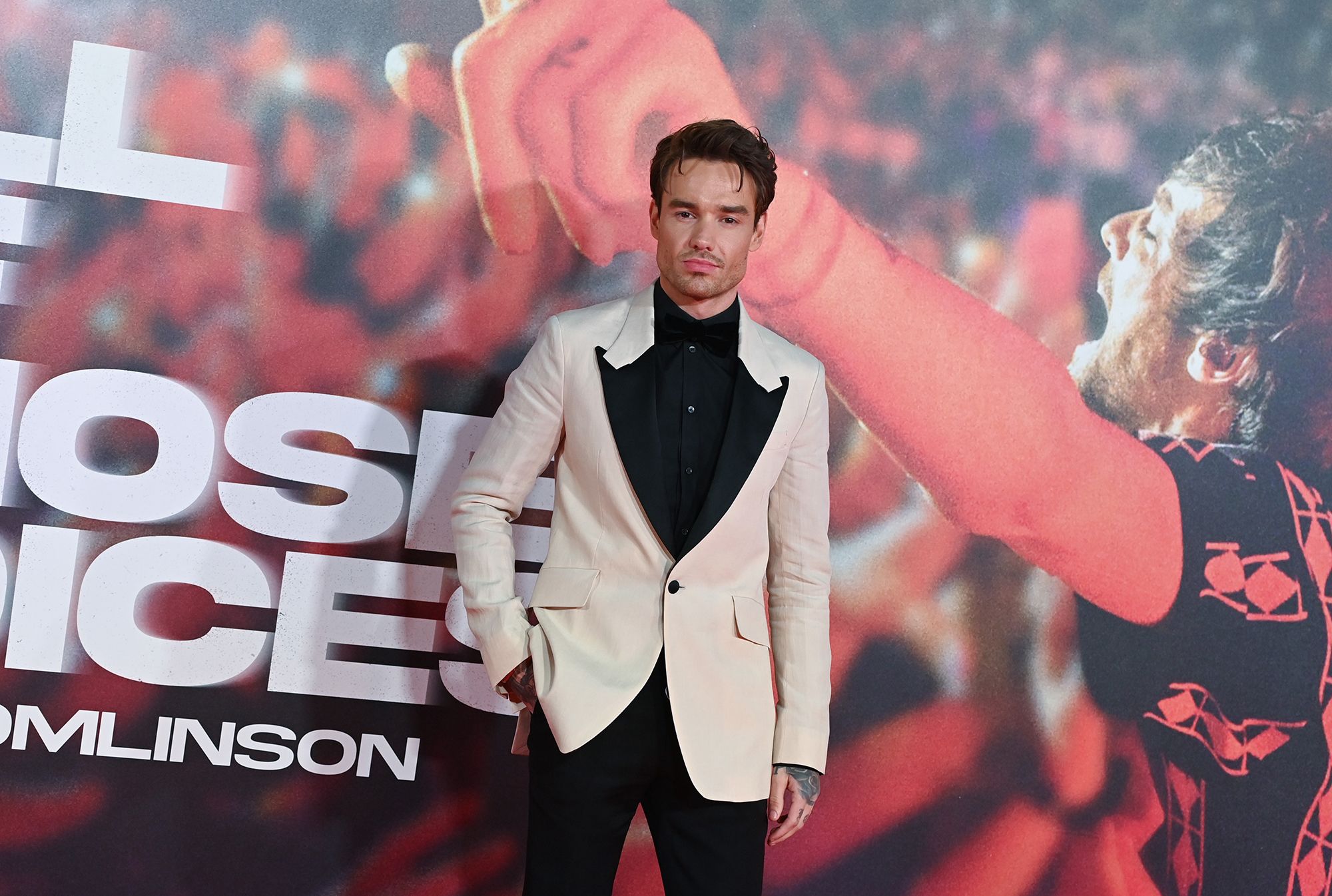 Payne attends the UK premiere of "All Of Those Voices," a film about his former One Direction bandmate Louis Tomlinson, in London in 2023.