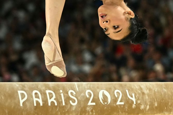 After Chiles’ wobbly balance beam performance, <a href="https://www.cnn.com/sport/live-news/paris-olympics-news-2024-07-30#h_fe41bd57bd9a685a5a0d0d975717db93">Lee came up with a 14.600</a>, making her the joint highest scorer on the day on the beam.