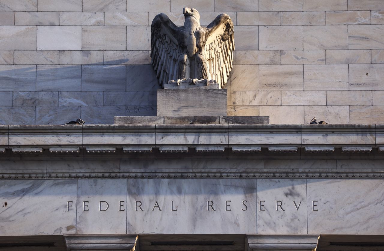 The Marriner S. Eccles Federal Reserve Board Building is seen on September 19, 2022 in Washington, DC. 