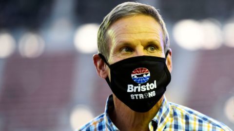 Tennessee Gov. Bill Lee attends a NASCAR race in July.