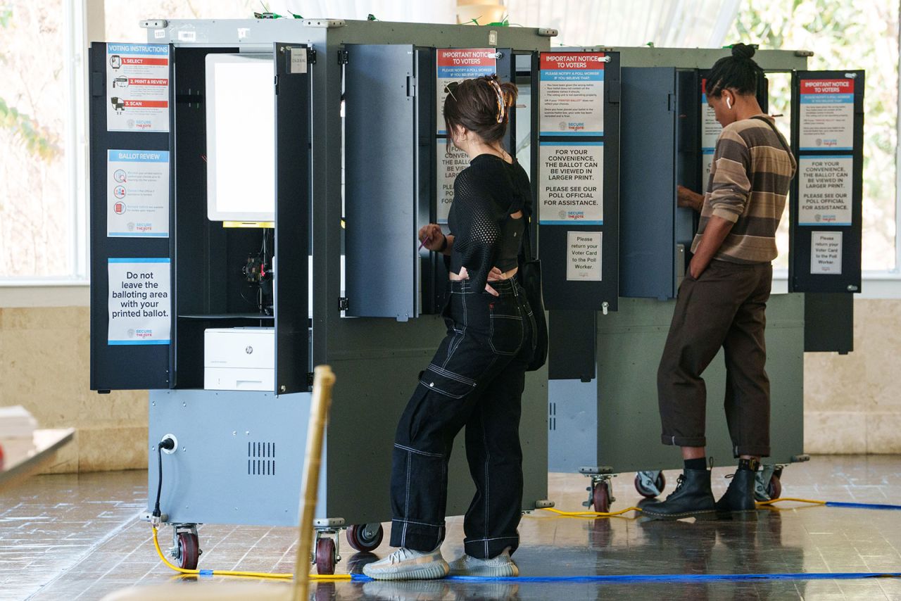 Voters cast their ballots in Atlanta on Tuesday. 