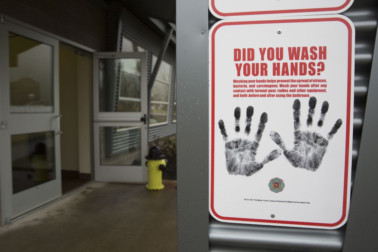 A sign outside a quarantine site in North Bend, Washington, on February 6, 2020.