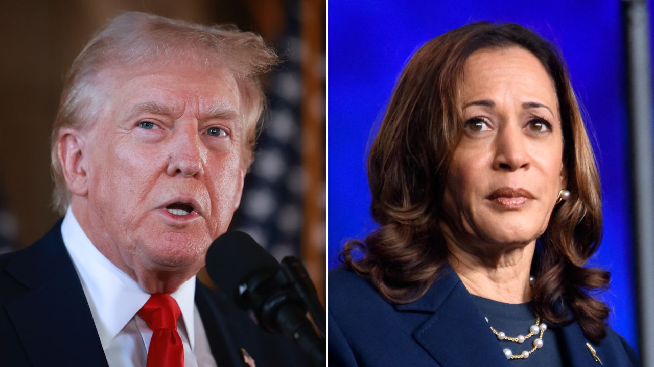 Former President Donald Trump and Vice President Kamala Harris. 