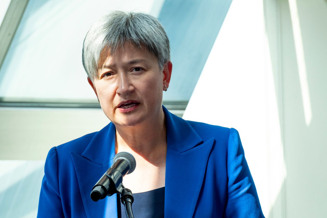 Penny Wong speaks in New York on September 19.