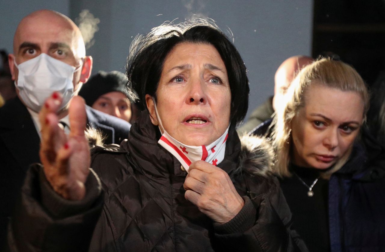 Georgia's President?Salome?Zurabishvili?in Tbilisi, Georgia on March 24.