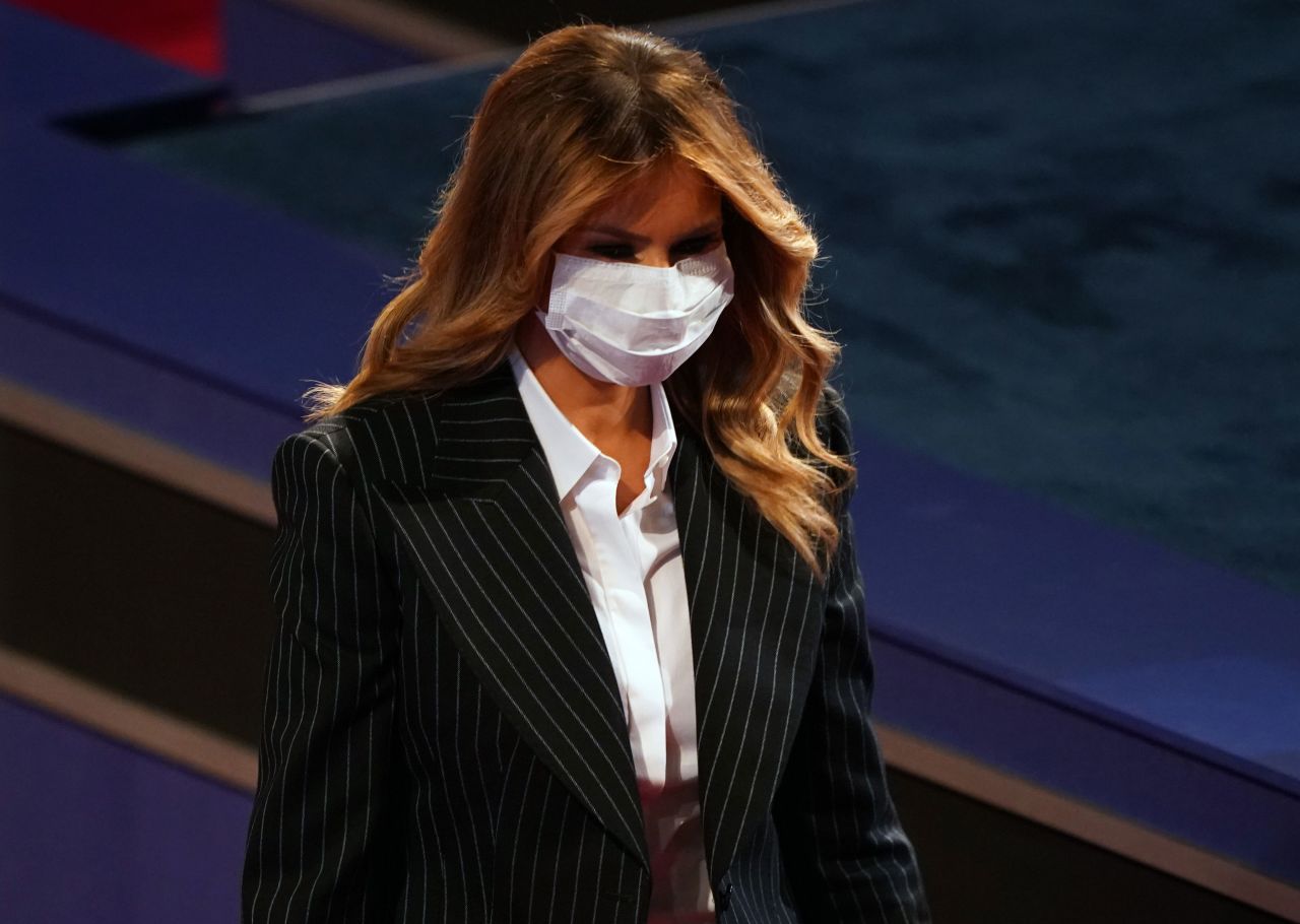 First lady Melania Trump attends the presidential debate in Cleveland on September 29.