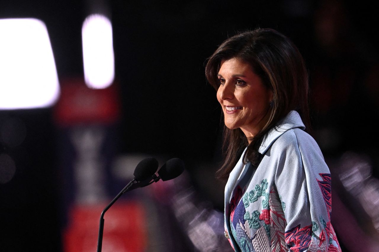 Former Republican presidential candidate Nikki Haley at the Republican National Convention in July. 