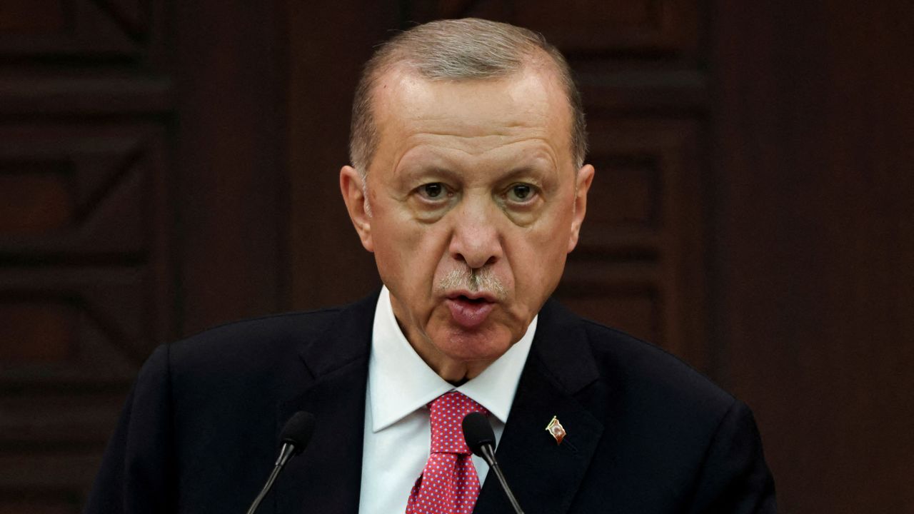 Turkish President Tayyip Erdogan announces new cabinet during a press conference in Ankara, Turkey June 3, 2023.