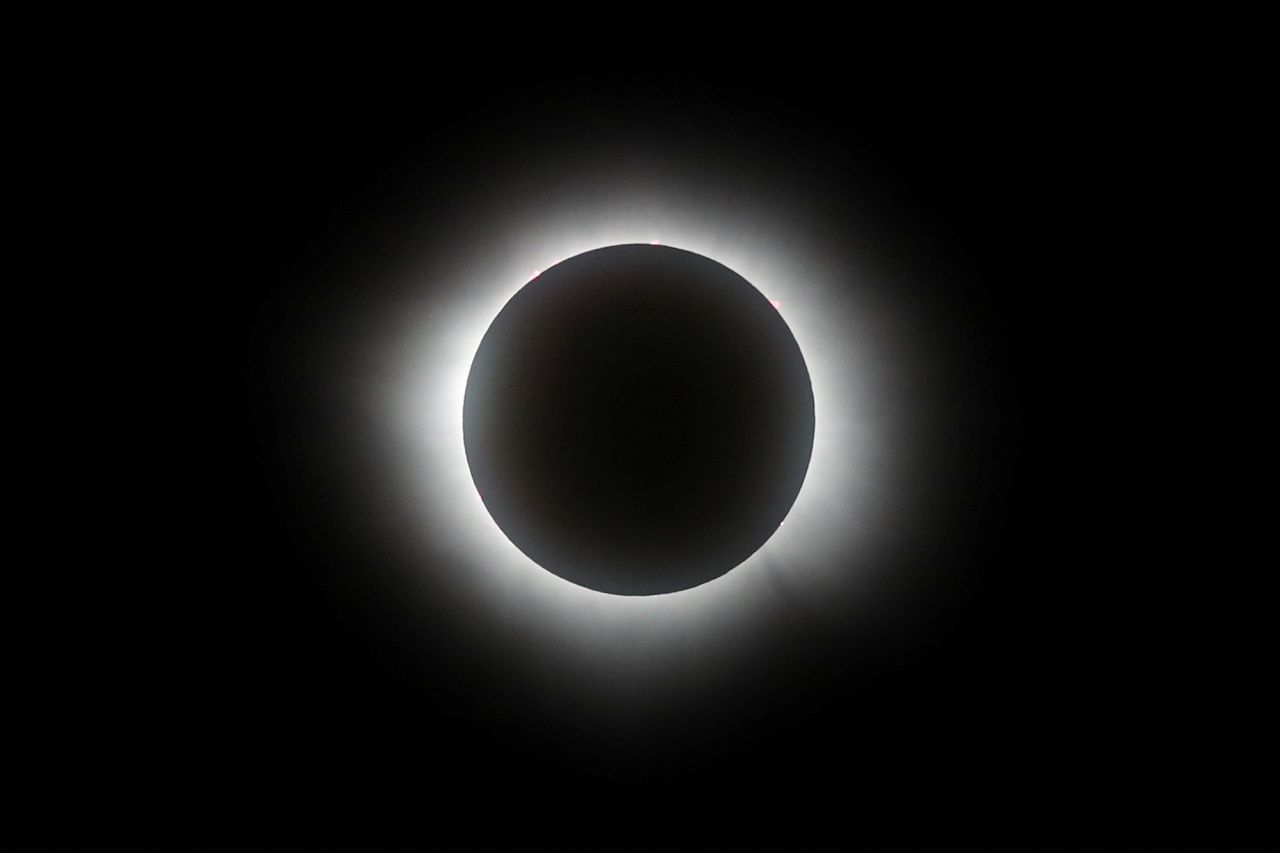 A total solar eclipse is seen from Mazatlán, Mexico, on April 8.