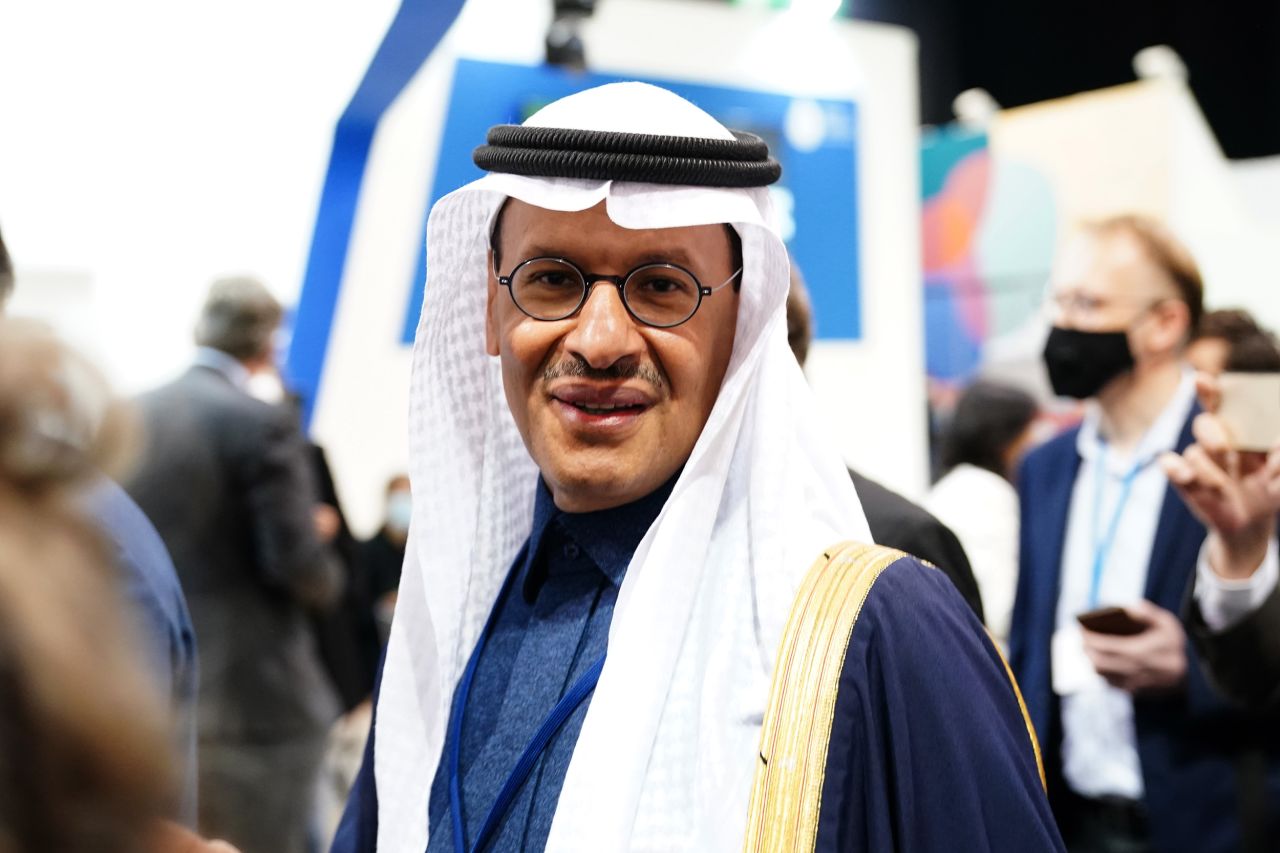 Saudi Arabia's Minister of Energy, Prince Abdulaziz bin Salman Al Saud, during the Cop26 summit in Glasgow, Scotland, on November 10.