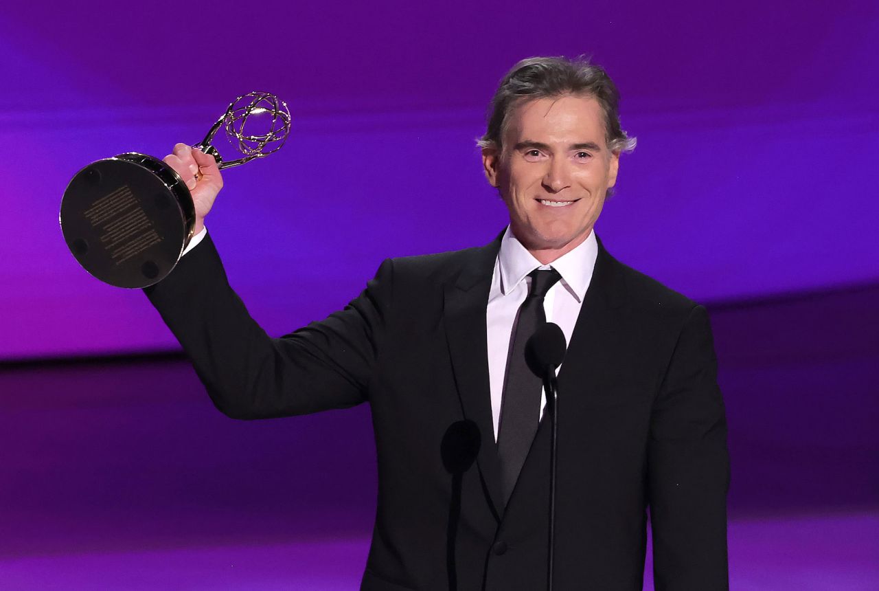 Billy Crudup accepts the award for outstanding supporting actor in a drama series. 