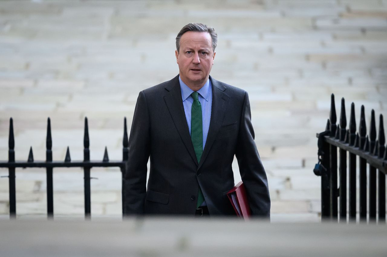 British Foreign Secretary David Cameron is pictured arriving at Downing Street in London on January 16. 