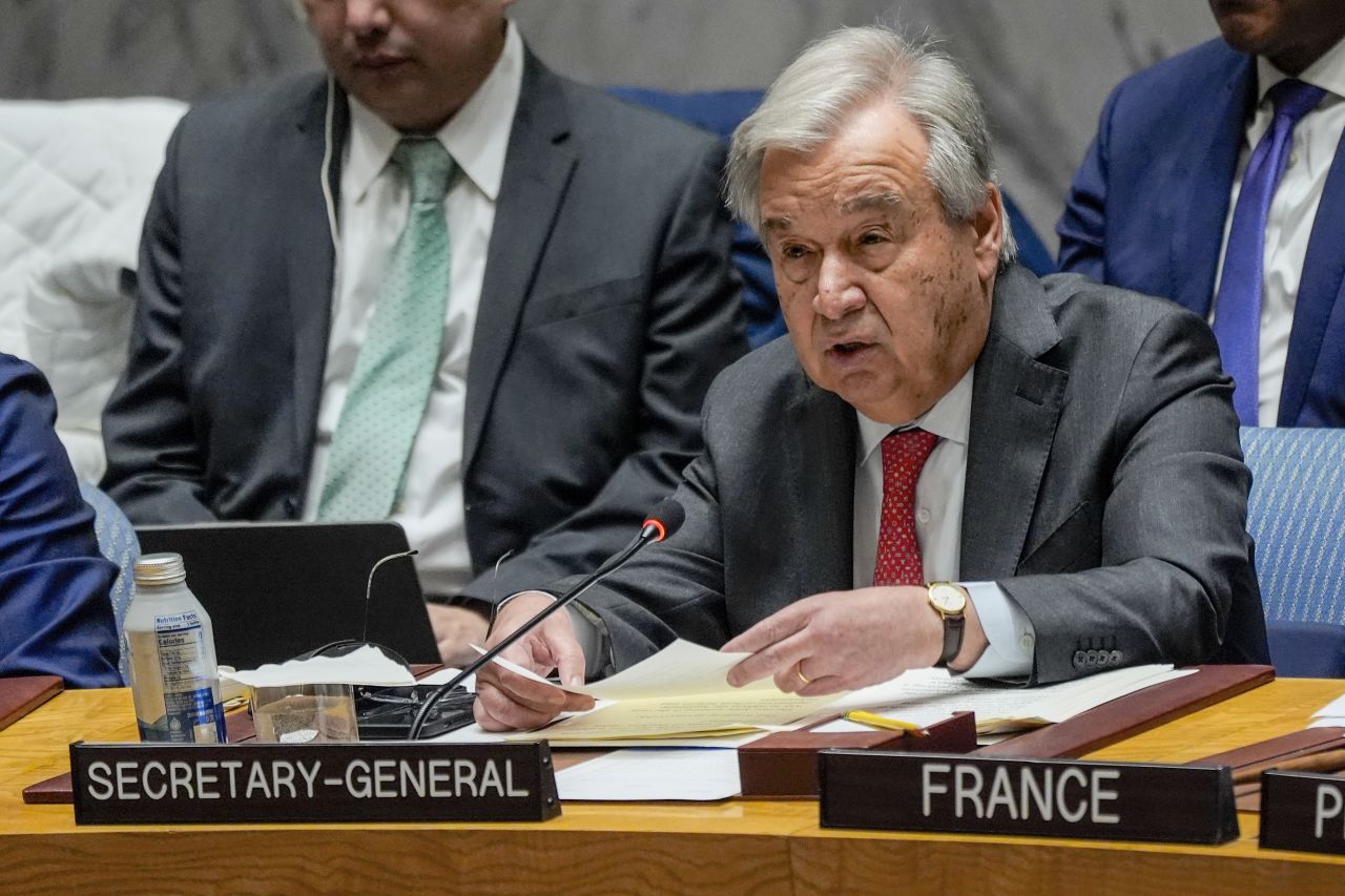 United Nations Secretary-General António Guterres speaks on January 23 at UN Headquarters.