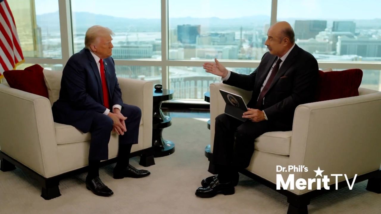 Donald Trump speaks with Dr. Phil on August 23.