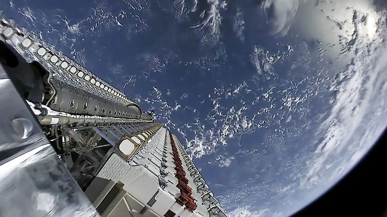 A SpaceX Starlink satellite in space. 