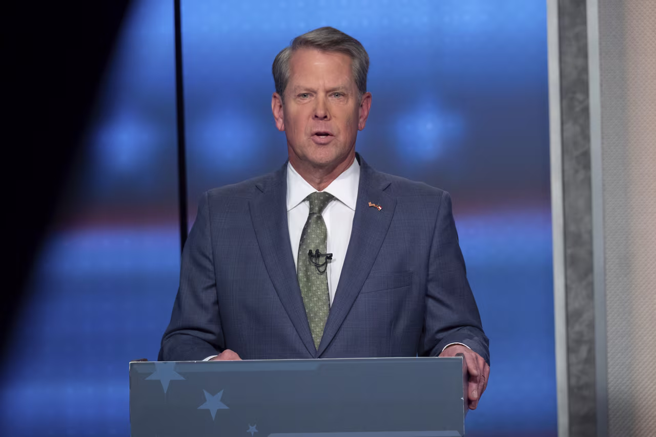 Kemp at the debate Sunday.