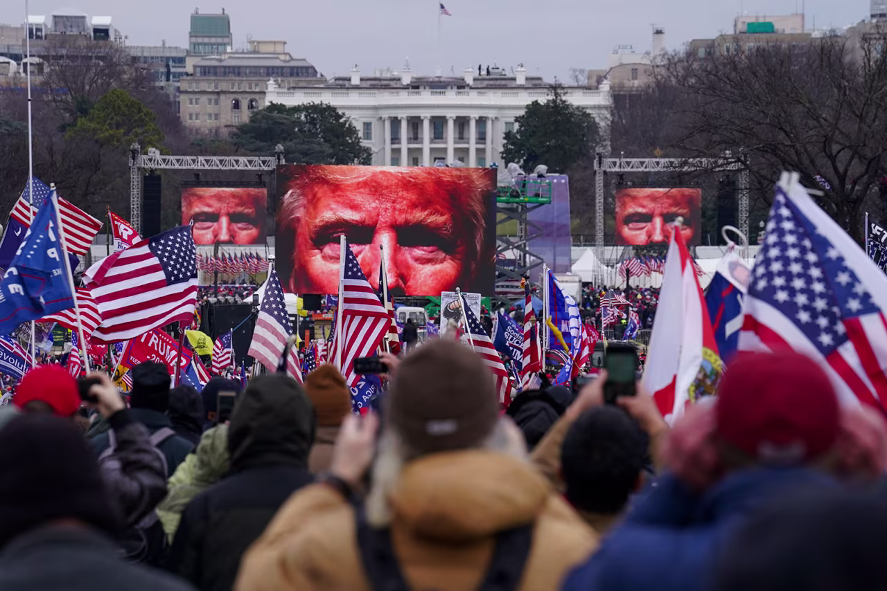 Trump supporters participate in a rally in Washington, DC, on January 6, 2021. 