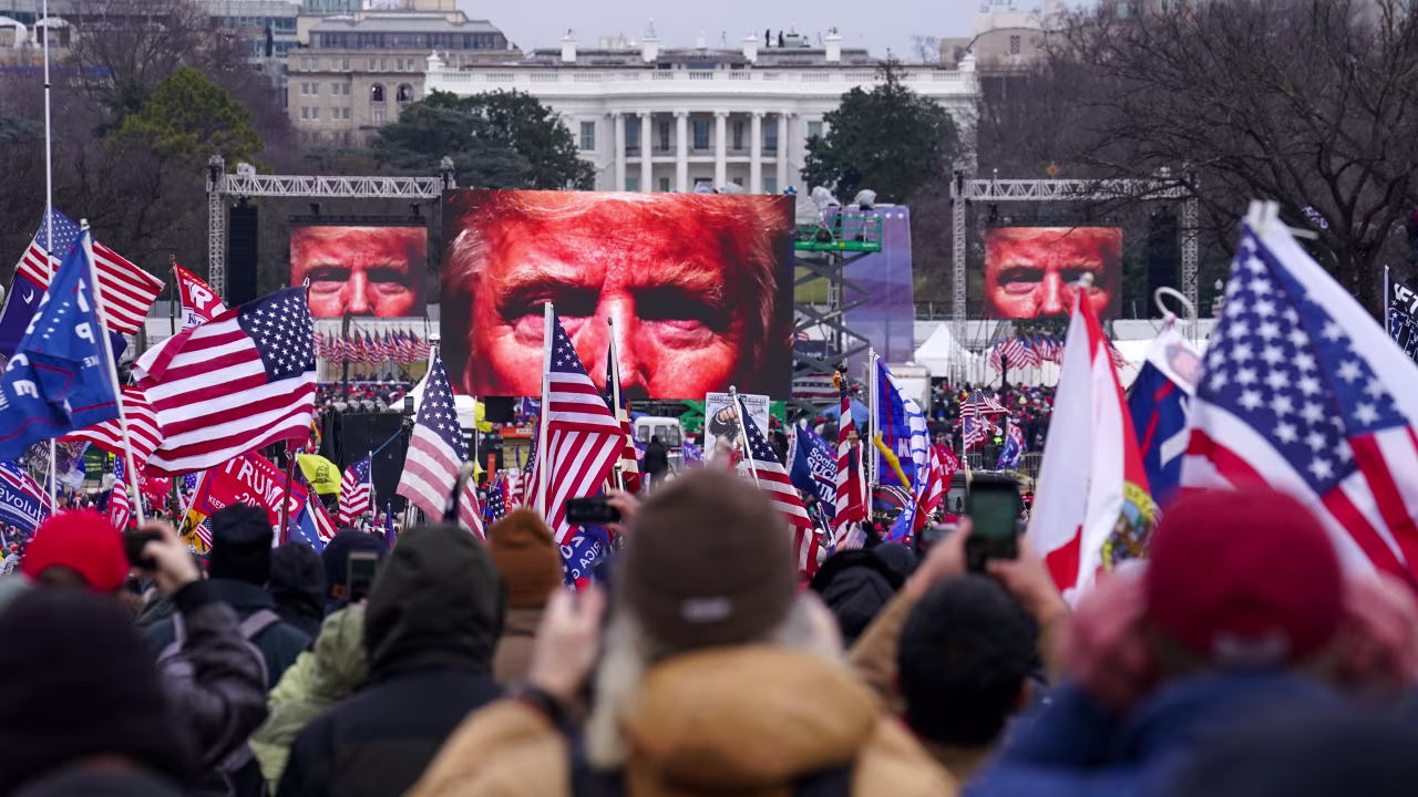 Supporters of President Donald Trump participate in a rally in Washington, DC, on Jan. 6, 2021. 