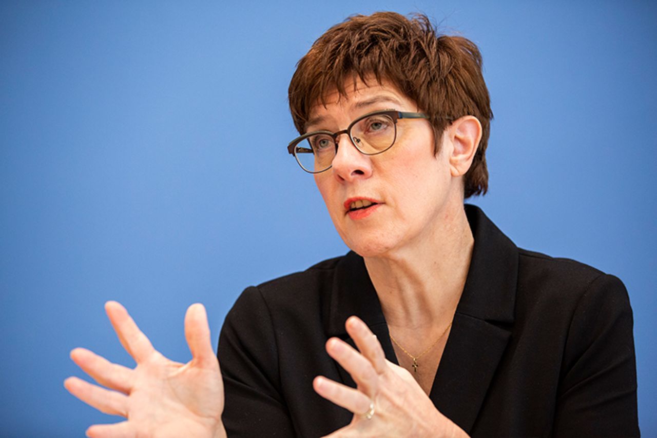 German Defence Minister Annegret Kramp-Karrenabuer