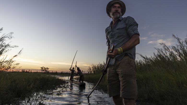 Steve Boyes, founder and project leader of The Wilderness Project, is gathering scientific information across the length of the Congo River. It is part of the Great Spine of Africa research expeditions, in partnership with the Rolex Perpetual Planet Initiative, which will also include researching the Zambezi, Nile, Chad, and Niger river basins.