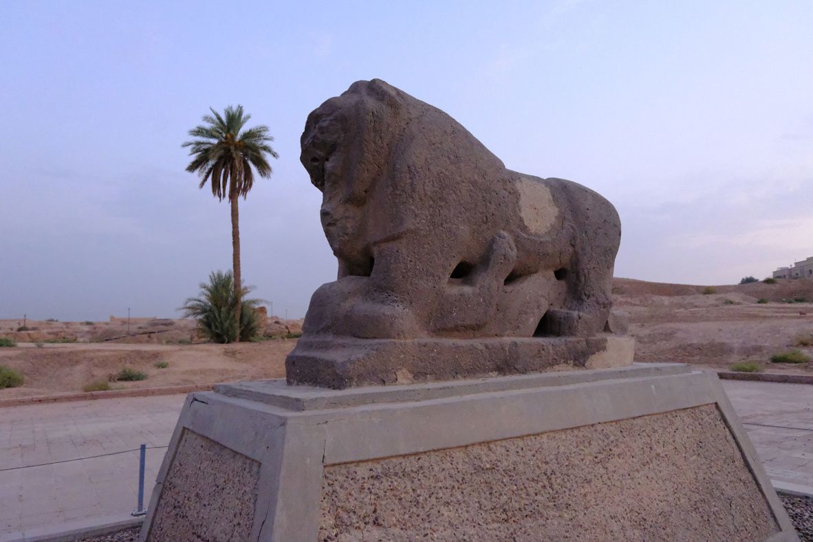 <strong>Lion of Babylon: </strong>Roughly 2,600 years old, this statue of a lion trampling a man is one of the most famous artifacts in Babylon.