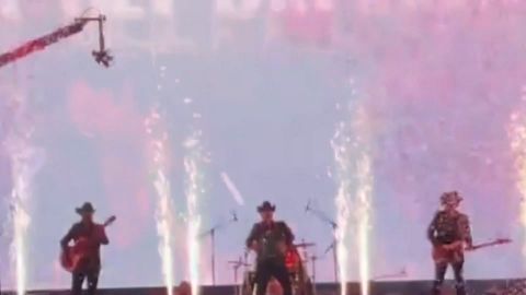 Los Alegres del Barranco, quienes ofrecieron un concierto en Zapopan, Jalisco, en el evento “Los Señores del Corrido” este sábado.