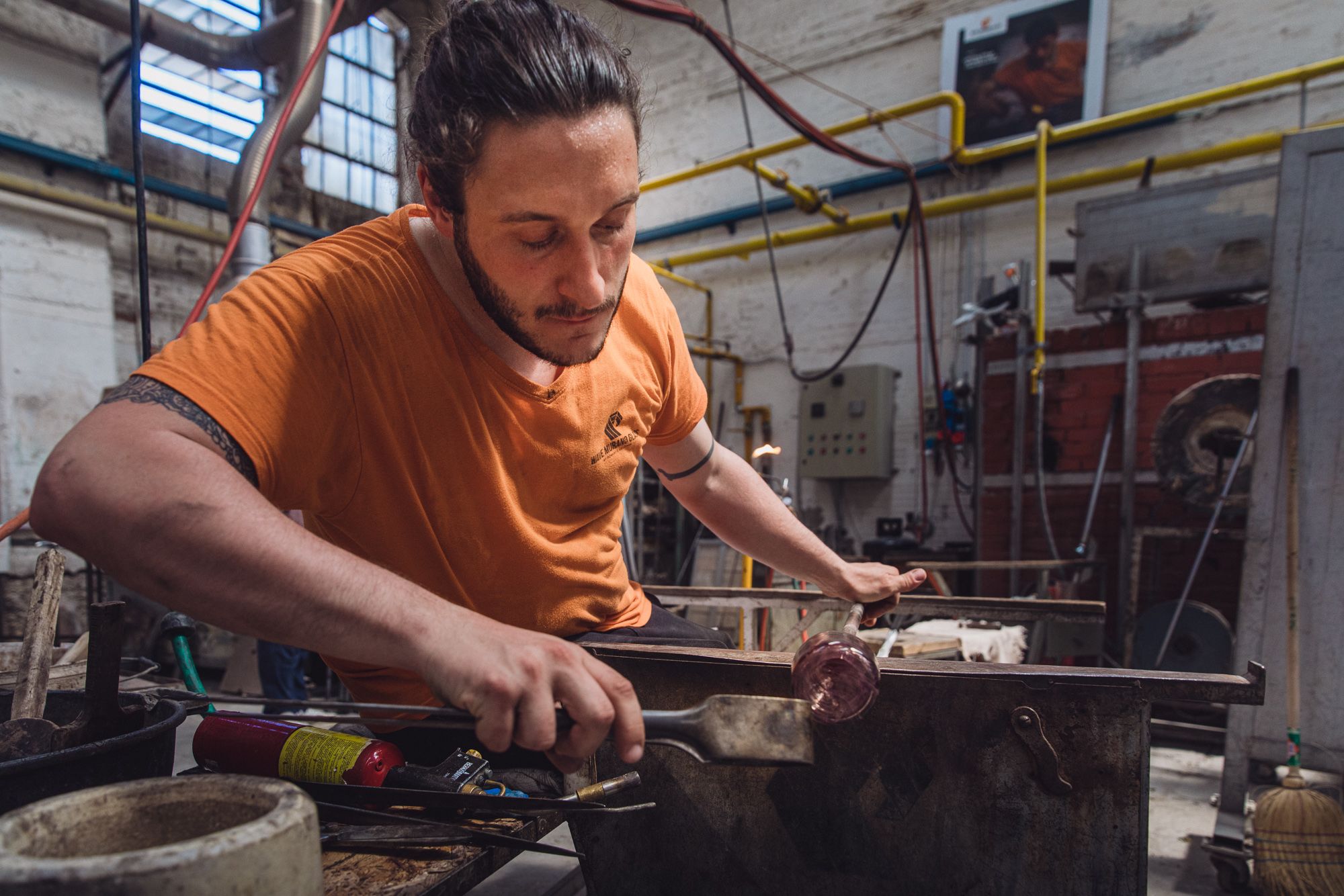 Roberto Beltrami, pictured, is one of the youngest Murano glass masters, founding his workshop when he was just 25 years old.